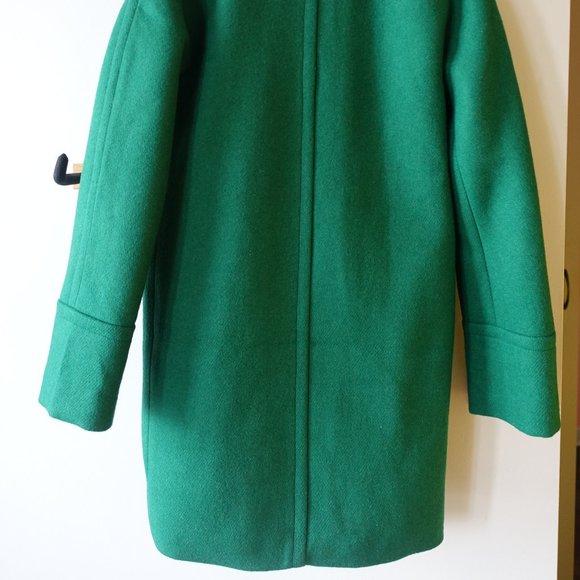 J.Crew Factory #AB946 New City Cocoon Coat Alpine Green 0P 0 Petite - Picture 15 of 15